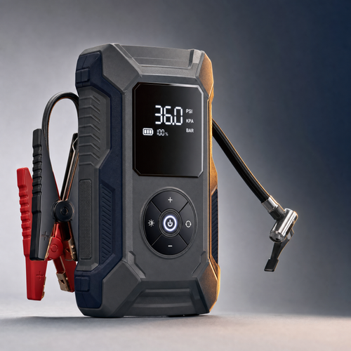 RoadGuard Pro portable jump starter, clean studio shot